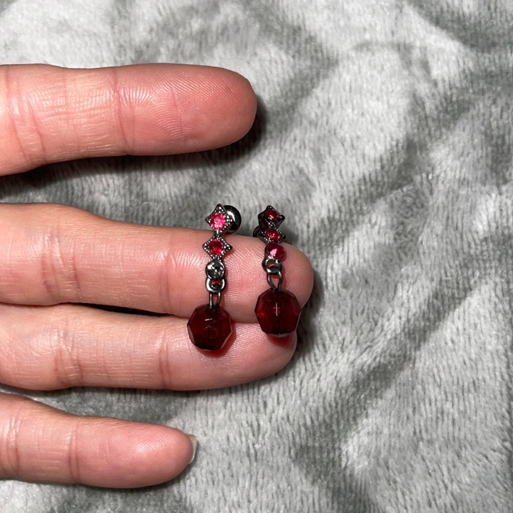 Red earrings